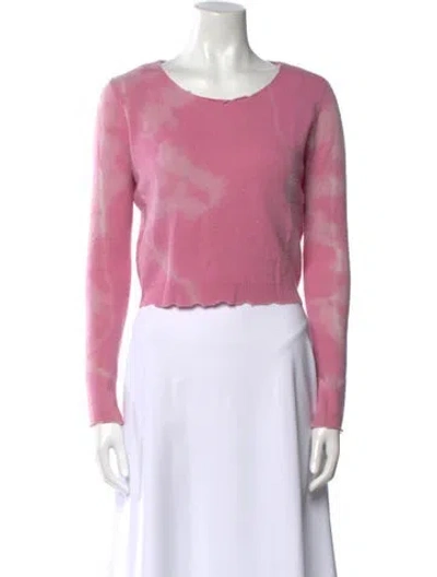 Pre-owned Loveshackfancy Wool Scoop Neck Sweater In Pink