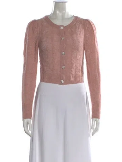 Pre-owned Loveshackfancy Wool Scoop Neck Sweater In Pink