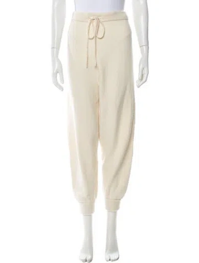 Pre-owned Loveshackfancy Wool Skinny Leg Pants In Neutral