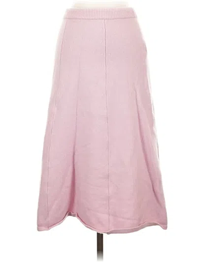 Pre-owned Loveshackfancy Wool Skirt In Pink