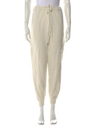 Pre-owned Loveshackfancy Wool Straight Leg Pants In Neutral