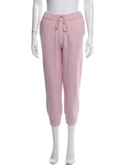 Pre-owned Loveshackfancy Wool Straight Leg Pants In Pink