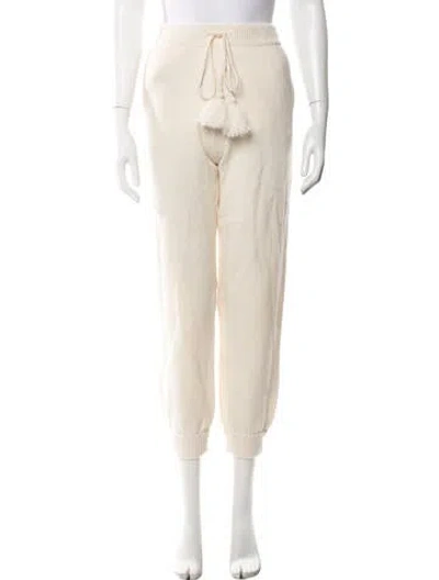 Pre-owned Loveshackfancy Wool Straight Leg Pants W/ Tags In Neutral