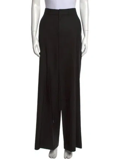 Pre-owned Loveshackfancy Wool Wide Leg Pants W/ Tags In Black