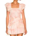 Loveshackfancy Wrennly Top In Peach Twist Hand Dye In Multi