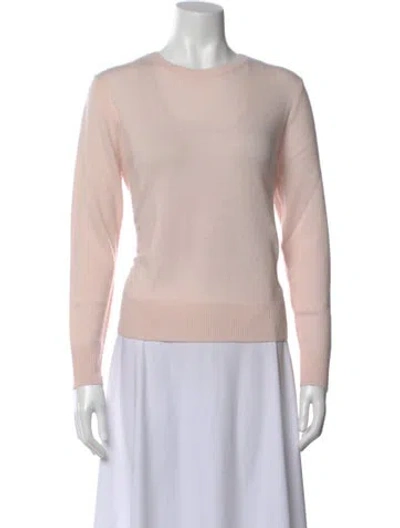 Pre-owned Loveshackfancy X Max&moi Wool Crew Neck Sweater In Pink
