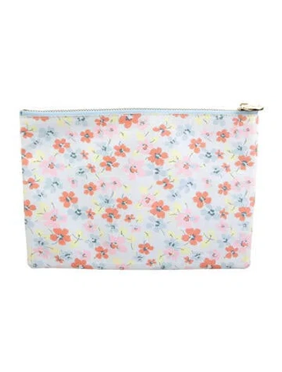 Pre-owned Loveshackfancy X Stonery Clover Cosmetic Bag In Blue