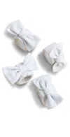 Loveshackfancy Yarn Dye Printed Bow Napkin Rings Summer Skies