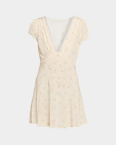 Loveshackfancy Yasmin Floral Mini Dress In White