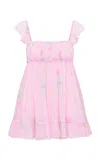 Loveshackfancy Zanira Ruched Mini Dress In Pink