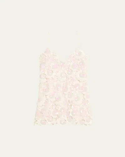 Loveshackfancy Zelia Embellished Mini Dress In White
