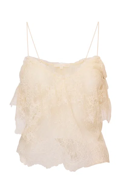 Loveshackfancy Zhanya Lace Cami Top In Ivory