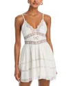Loveshackfancy Zima Lace Trim Mini Dress In Optic White