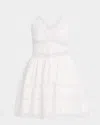Loveshackfancy Zima Lace Trim Mini Dress In Optic White