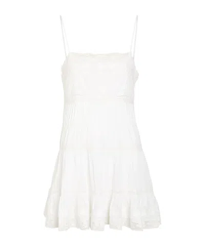 Loveshackfancy Zuri Floral Cotton Mini Dress In White