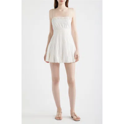 Loveshackfancy Zuri Lace Tiered Minidress In Multi