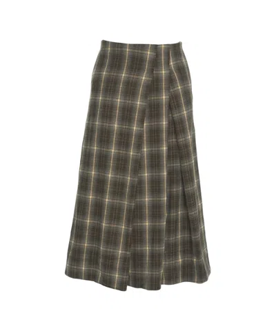 Loveshild 1979 Elaine' Checked Midi Skirt In Multi