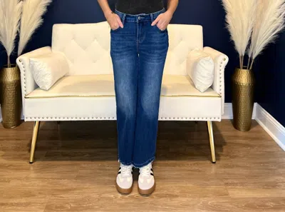 Lovesoft Dakota Flare Jeans In Dark Denim In Blue
