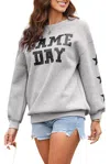 Lovesoft I'm A Star Game Day Sweatshirt In Black In Black