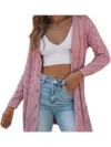 Lovesoft Openwork Knit Cardigan In Pink In Pink