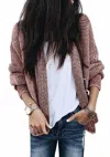 Lovesoft Waffle Cardigan In Pink In Pink