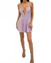 Lovesome Anayeli Sequin Mini Dress In Lavender In Purple