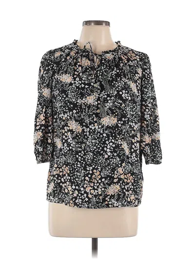 Pre-owned Lovestitch 3/4 Sleeve Blouse In Black