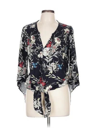 Pre-owned Lovestitch 3/4 Sleeve Blouse In Black