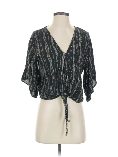 Pre-owned Lovestitch 3/4 Sleeve Blouse In Black