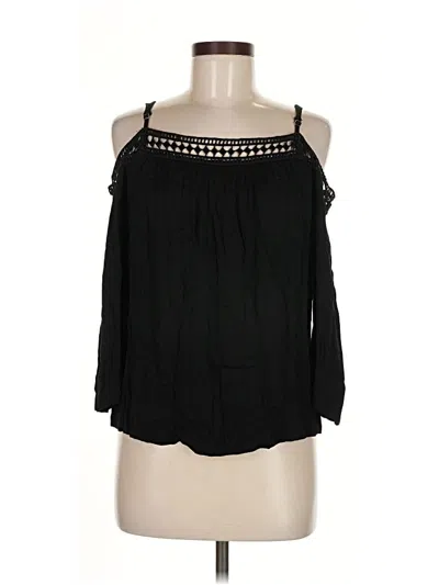 Pre-owned Lovestitch 3/4 Sleeve Blouse In Black