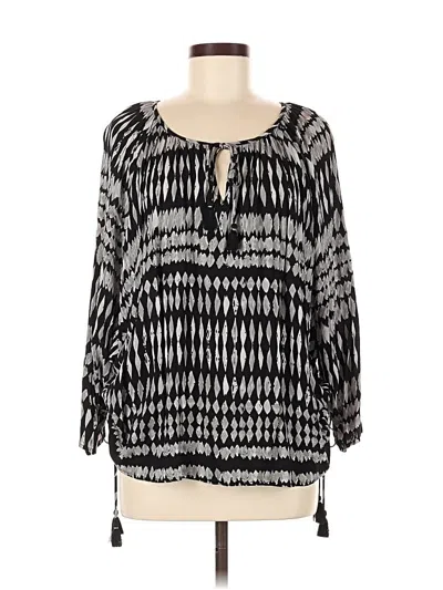 Pre-owned Lovestitch 3/4 Sleeve Blouse In Black