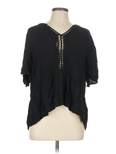 Pre-owned Lovestitch 3/4 Sleeve Blouse In Black