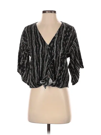 Pre-owned Lovestitch 3/4 Sleeve Blouse In Black
