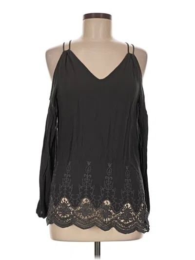Pre-owned Lovestitch 3/4 Sleeve Blouse In Black