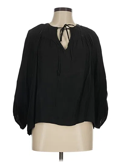 Pre-owned Lovestitch 3/4 Sleeve Blouse In Black