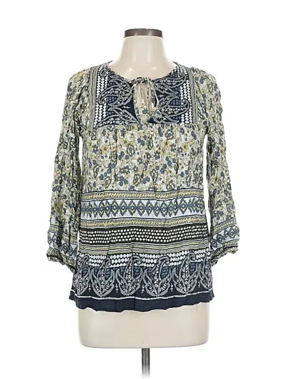 Pre-owned Lovestitch 3/4 Sleeve Blouse In Blue