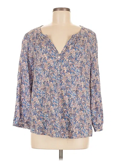 Pre-owned Lovestitch 3/4 Sleeve Blouse In Blue