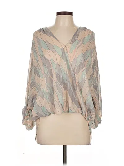 Pre-owned Lovestitch 3/4 Sleeve Blouse In Brown