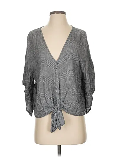 Pre-owned Lovestitch 3/4 Sleeve Blouse In Gray