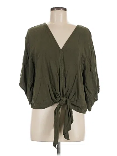 Pre-owned Lovestitch 3/4 Sleeve Blouse In Green
