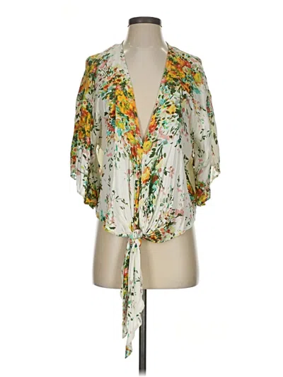 Pre-owned Lovestitch 3/4 Sleeve Blouse In Green
