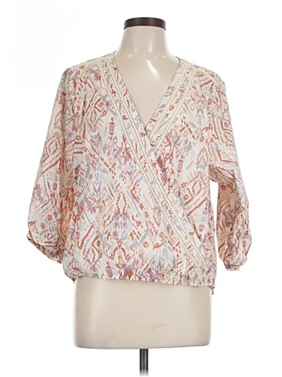 Pre-owned Lovestitch 3/4 Sleeve Blouse In Ivory