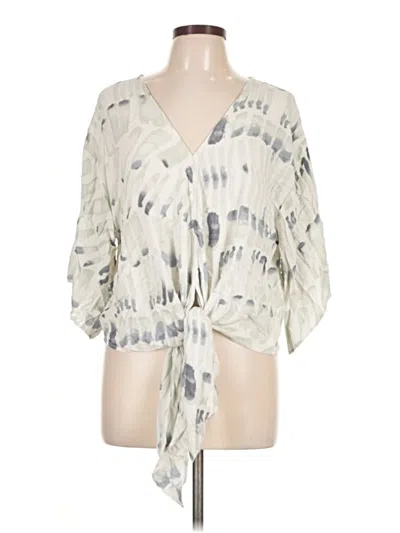 Pre-owned Lovestitch 3/4 Sleeve Blouse In Ivory