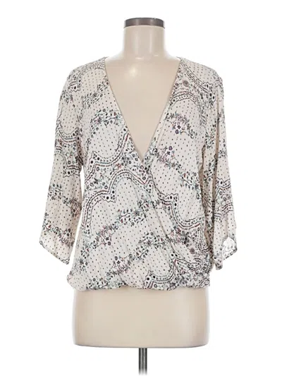 Pre-owned Lovestitch 3/4 Sleeve Blouse In Silver