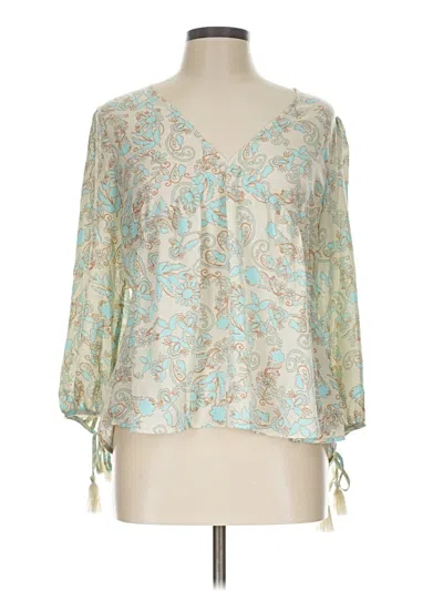 Pre-owned Lovestitch 3/4 Sleeve Blouse In Teal