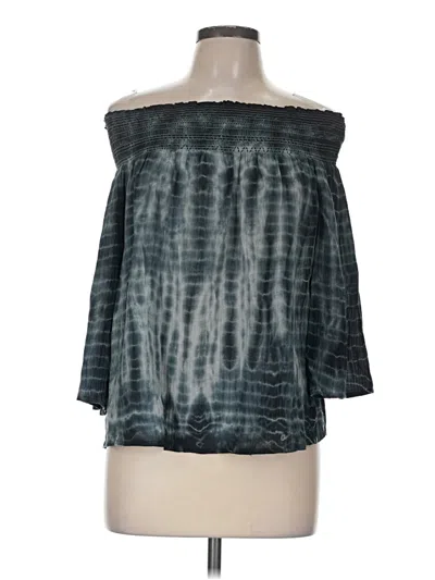 Pre-owned Lovestitch 3/4 Sleeve Blouse In Teal