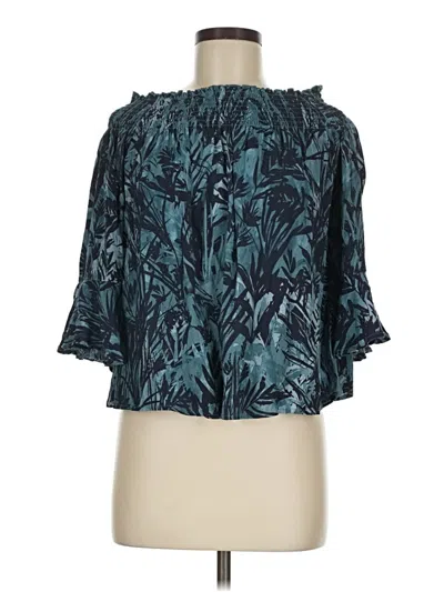 Pre-owned Lovestitch 3/4 Sleeve Blouse In Teal