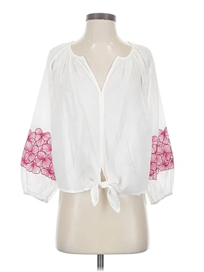 Pre-owned Lovestitch 3/4 Sleeve Blouse In White