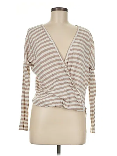 Pre-owned Lovestitch 3/4 Sleeve T-shirt In Tan