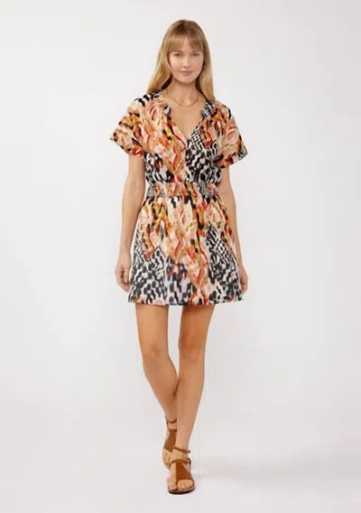 Lovestitch Arizona Sky Mini Dress In Ikat In Multi